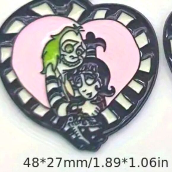 BEETLEJUICE cute fun movie whimsical novelty halloween earrings - Picture 2 of 6